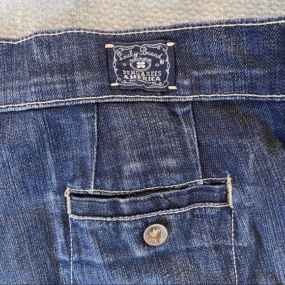 Lucky Brand Denim Shorts Double Pockets Dark Wash Size 6 - Picture 5 of 5